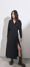 Load image into Gallery viewer, Raey black Dolman sleeve wrap dress, Size 12
