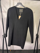 Load image into Gallery viewer, Massimo Dutti Black Padded shoulder wool tunic, Size XS
