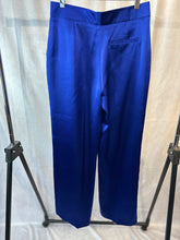 Load image into Gallery viewer, zara cobalt blue satin wide leg trousers, Size medium
