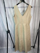 Load image into Gallery viewer, massimo dutti light khaki linen pinafore dress, Size 10
