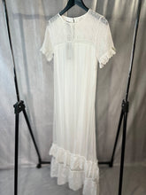 Load image into Gallery viewer, pinko white lace detail maxi dress, Size 38
