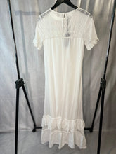 Load image into Gallery viewer, pinko white lace detail maxi dress, Size 38
