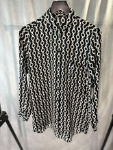 Load image into Gallery viewer, zara black &amp; white chain link shirt, Size small
