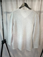 Load image into Gallery viewer, gerard darel light blue long line v neck jumper, Size large
