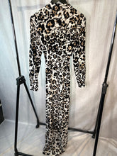 Load image into Gallery viewer, dvf neutrals leopard print silk dress, Size 8
