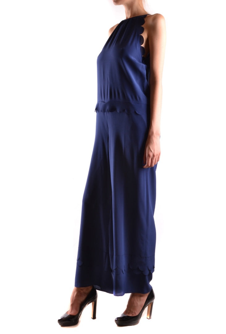 Red Valentino Blue Scalloped jumpsuit, Size 40