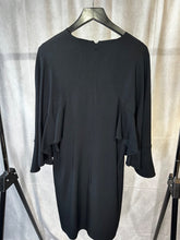 Load image into Gallery viewer, Chloe black Ruffle sleeve dress, Size 40
