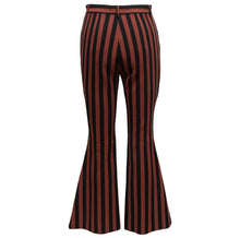 Load image into Gallery viewer, Dolce and gabbana Rust and black Striped flared trousers, Size 38
