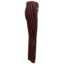 Load image into Gallery viewer, Dolce and gabbana Rust and black Striped flared trousers, Size 38
