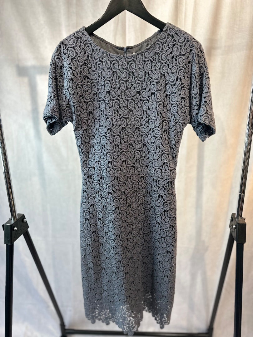 toast shadow blue lace dress, Size 10