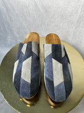 Load image into Gallery viewer, sezane blue davia suede clogs, Size 39
