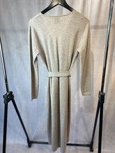 Load image into Gallery viewer, allude oatmeal cashmere wrap dress, Size medium
