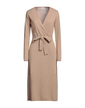 Load image into Gallery viewer, allude oatmeal cashmere wrap dress, Size medium
