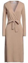 Load image into Gallery viewer, allude oatmeal cashmere wrap dress, Size medium
