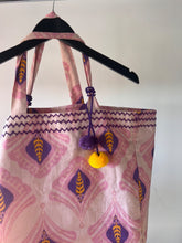 Load image into Gallery viewer, Nimo with Love Pink Large ikat printed tote, Size Large
