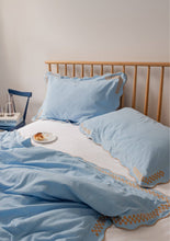 Load image into Gallery viewer, Cotton &amp; Linen Duvet Cover in Blue
