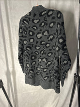 Load image into Gallery viewer, Mango Grey Leopard wool cardigan, Size M
