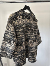 Load image into Gallery viewer, Monsoon Black Aztec beaded jacket, Size 14

