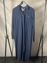 Load image into Gallery viewer, Gestuz navy Kinegz pinstripe shirt dress, Size 36
