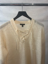 Load image into Gallery viewer, J crew Cream Cotton criss cross sweater, Size M
