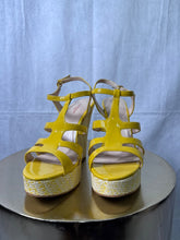 Load image into Gallery viewer, LK Bennett Yellow Patent wedges, Size 40
