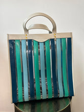 Load image into Gallery viewer, anya hindmarch Teal Vinyl and leather tote, Size Medium
