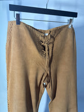 Load image into Gallery viewer, Gerard darel Tan Suede lace up flares, Size 40
