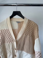 Load image into Gallery viewer, Rails Cream Argyll short cardigan, Size Small
