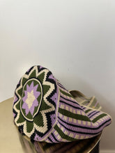 Load image into Gallery viewer, Guanabana Purple and olive Woven small tote handbag, Size Small
