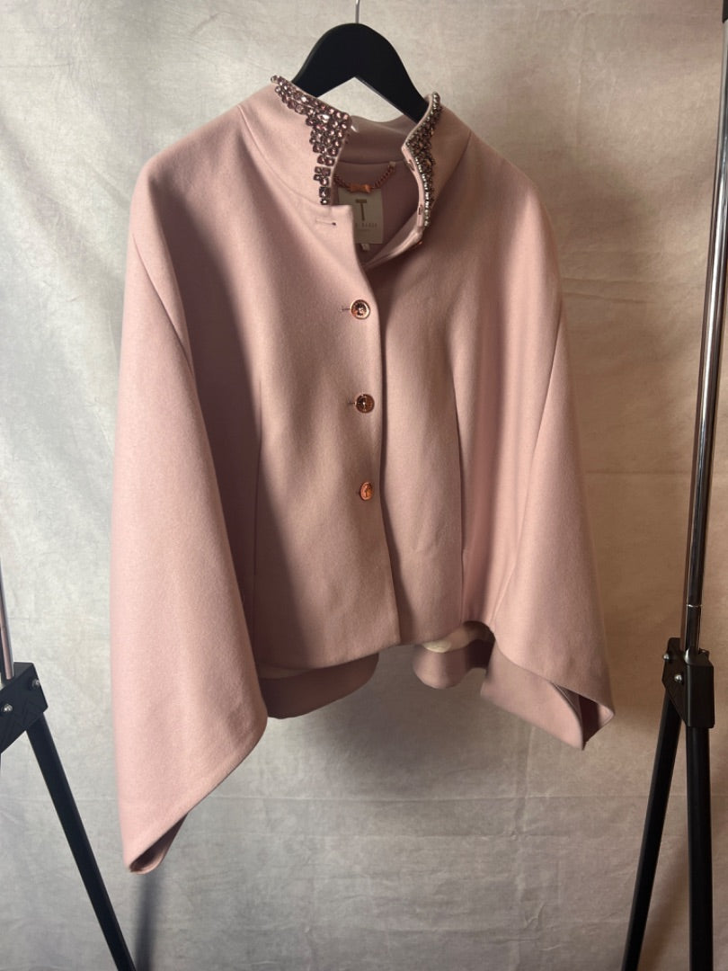 Ted Baker Pink Wool cape, Size L