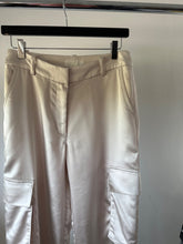 Load image into Gallery viewer, H&amp;M Oyster Satin cargo wide legged trousers, Size 36
