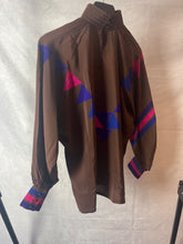 Load image into Gallery viewer, Escada Multicoloured vintage silk geometric blouse, Size medium
