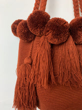 Load image into Gallery viewer, Columbia Collective Wayuu Terracotta Pom Pom Bag
